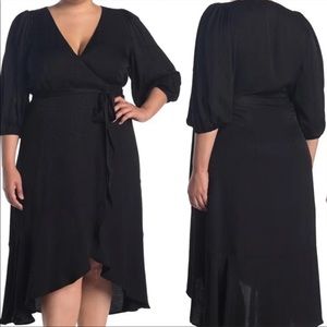 Good American dress wrap body cheetah black print